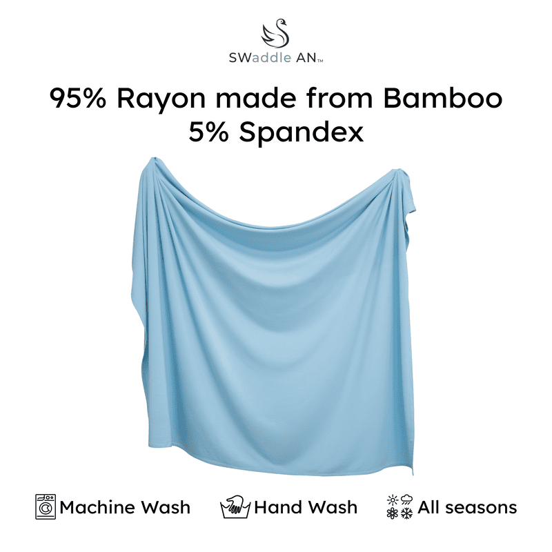 Bamboo Swaddle Blankets in Blue Bell