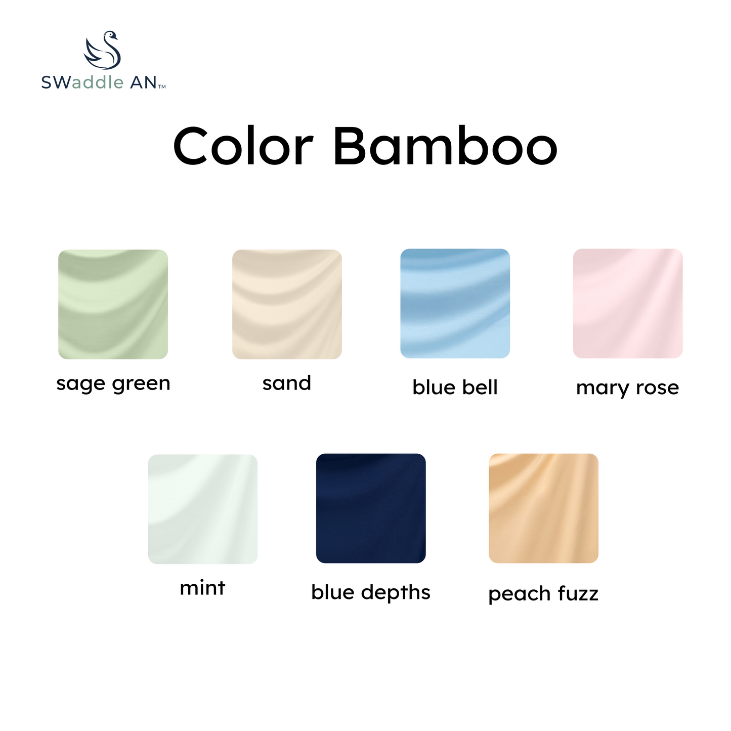 Bamboo Swaddle Blankets in Blue Bell